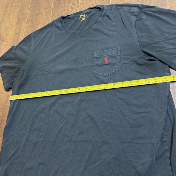 SOLD POLO Ralph Lauren Crewneck Pocket T-Shirt Men 2XL Black Cotton PONY - Picture 6 of 7